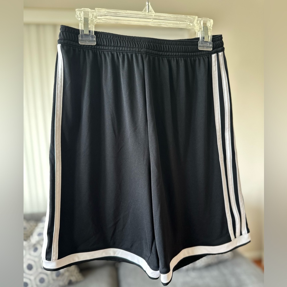 Adidas Boys Black Athletic Basketball Shorts with Climalite Fabric  Black Size L
